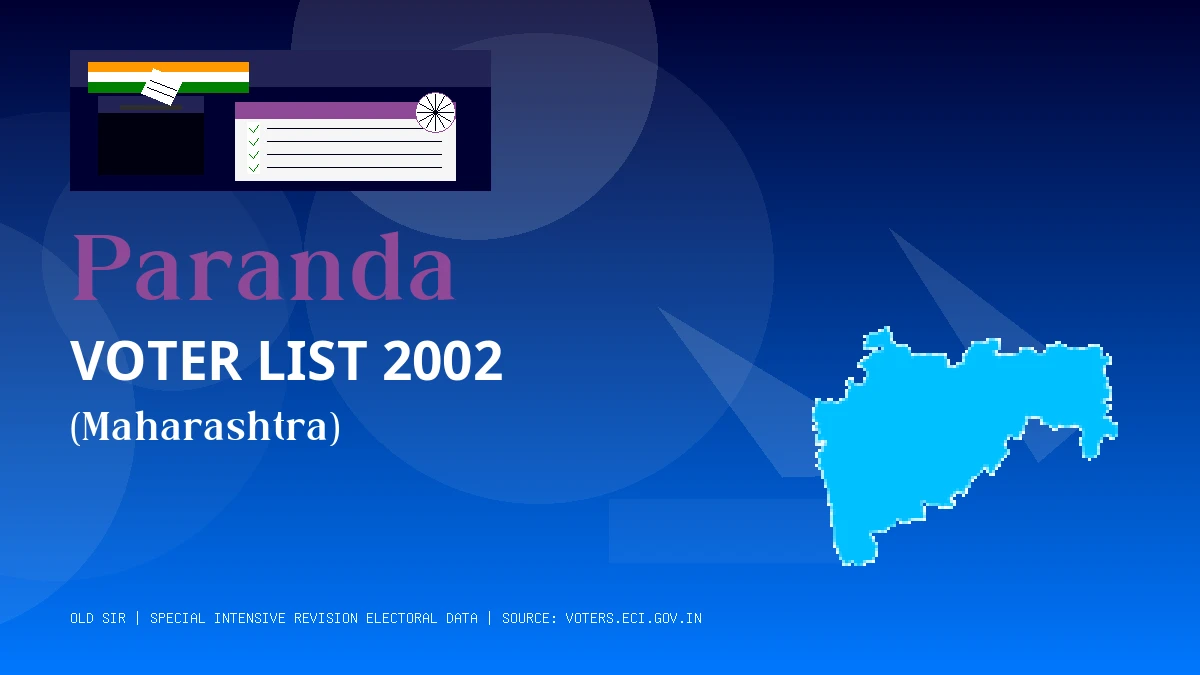 Paranda Voter List 2002 PDF Download Maharashtra