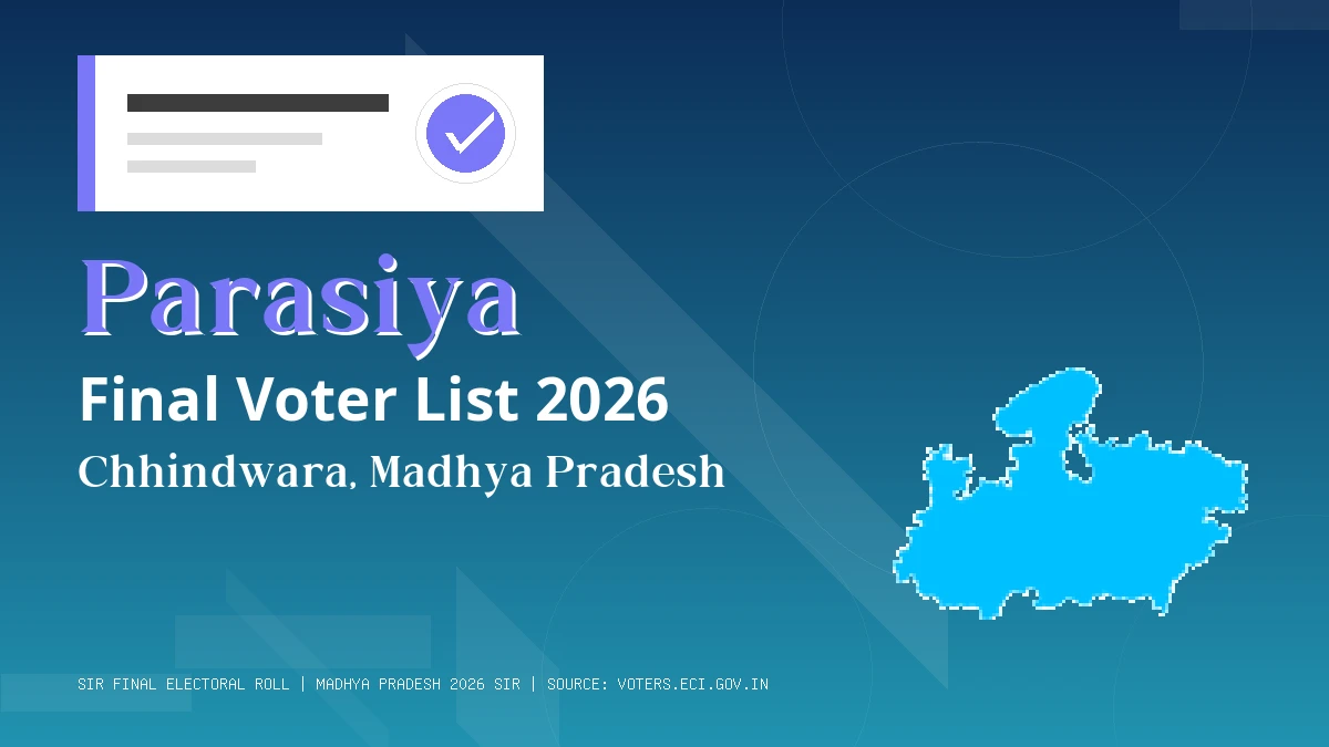 Parasiya Final Voter List 2026 Madhya Pradesh