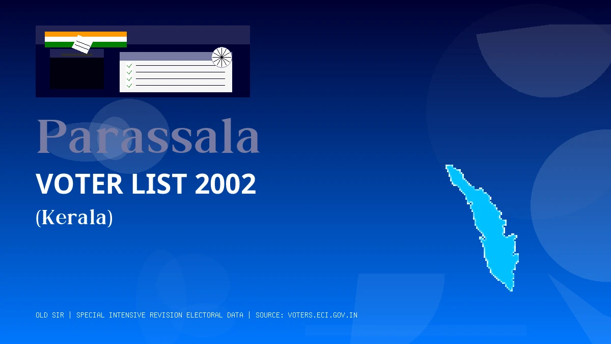 Parassala Voter List 2002 PDF Download Kerala