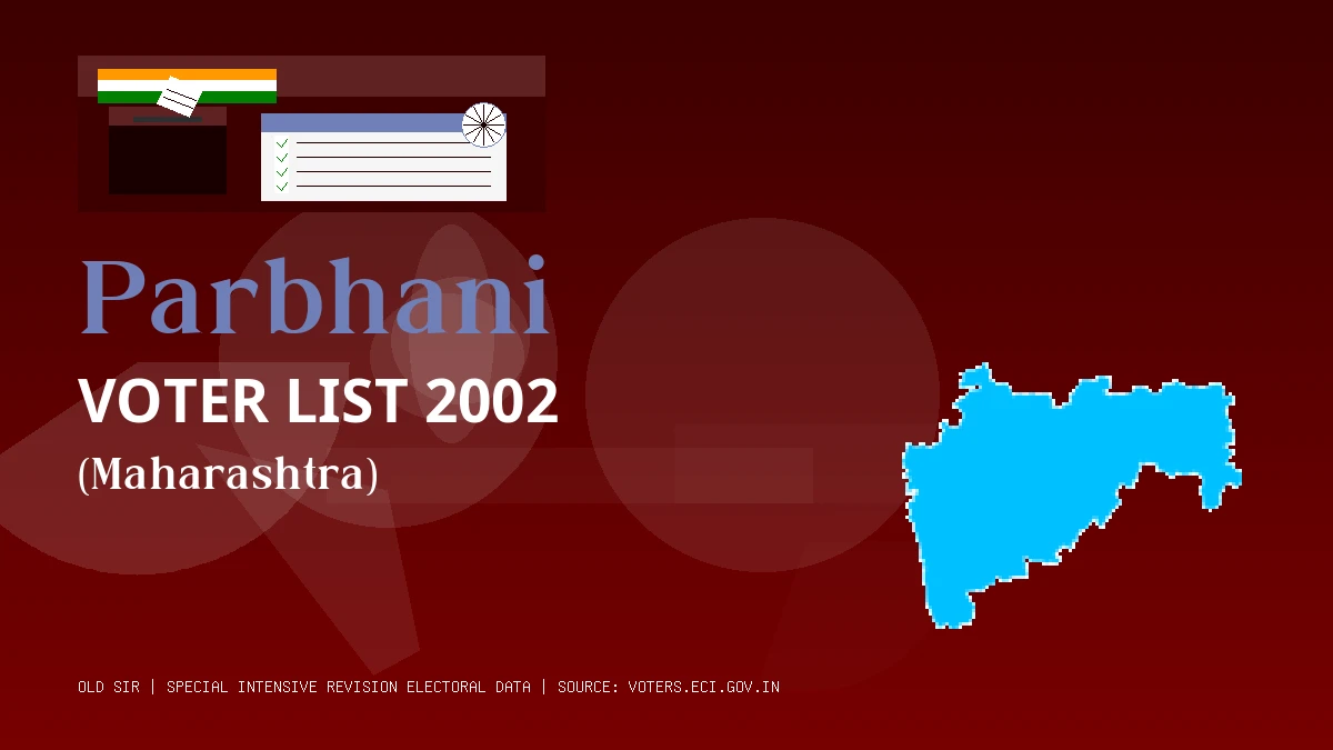 Parbhani Voter List 2002 PDF Download Maharashtra