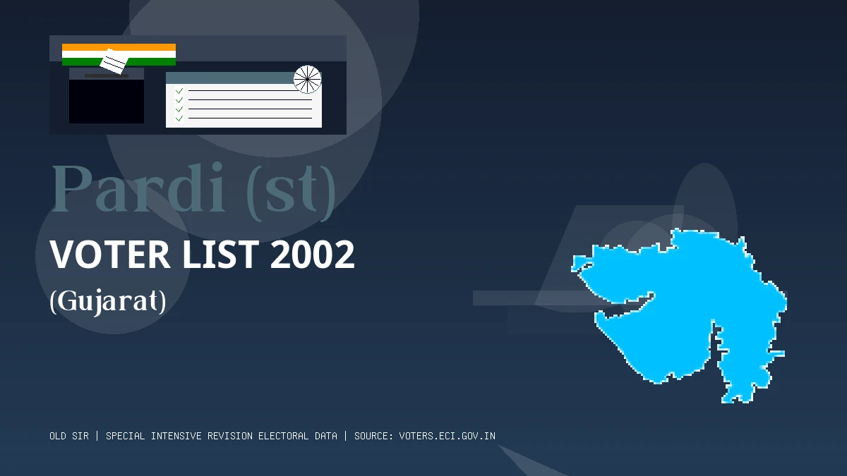 Pardi (st) Voter List 2002 PDF Download Gujarat