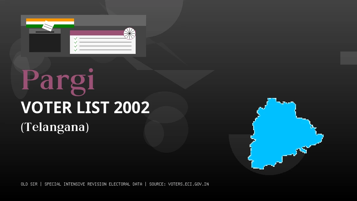 Pargi Voter List 2002 PDF Download Telangana