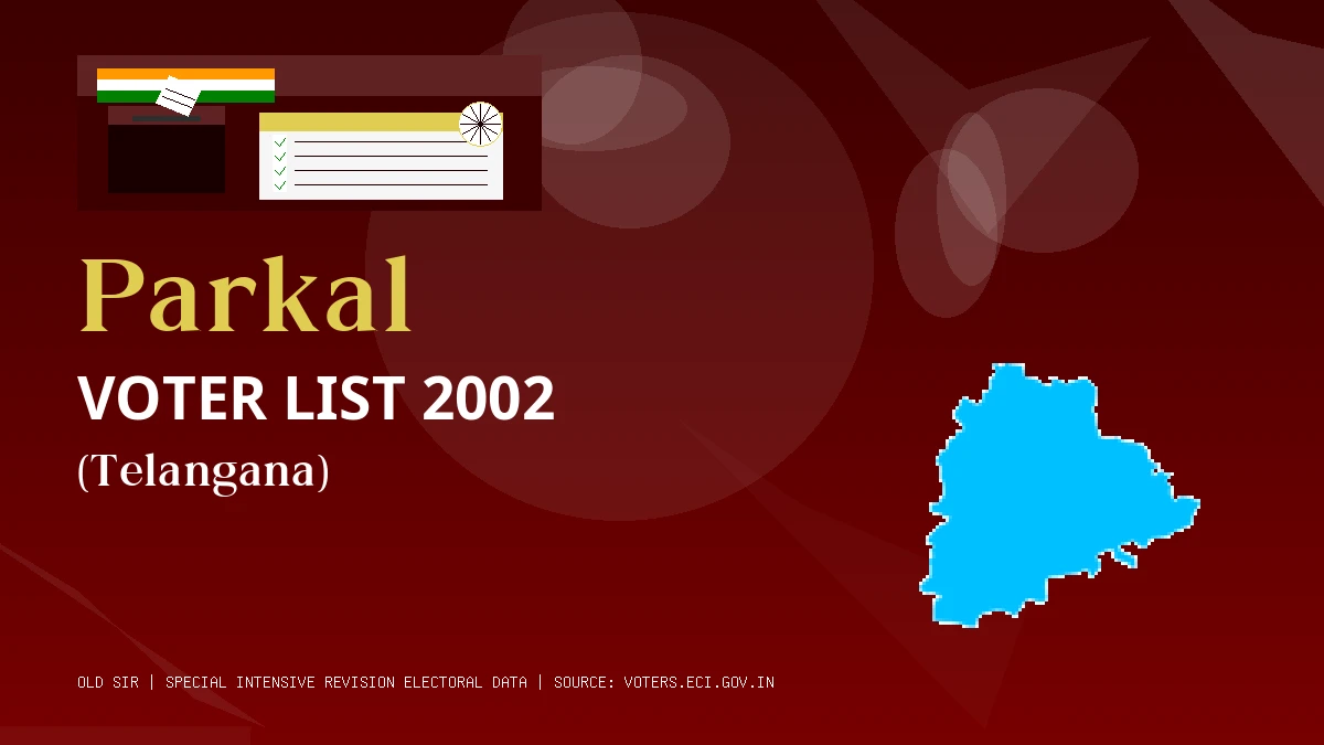 Parkal Voter List 2002 PDF Download Telangana