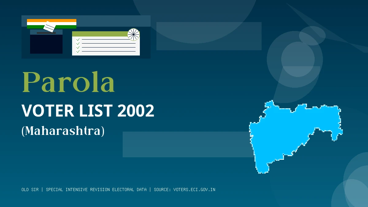 Parola Voter List 2002 PDF Download Maharashtra