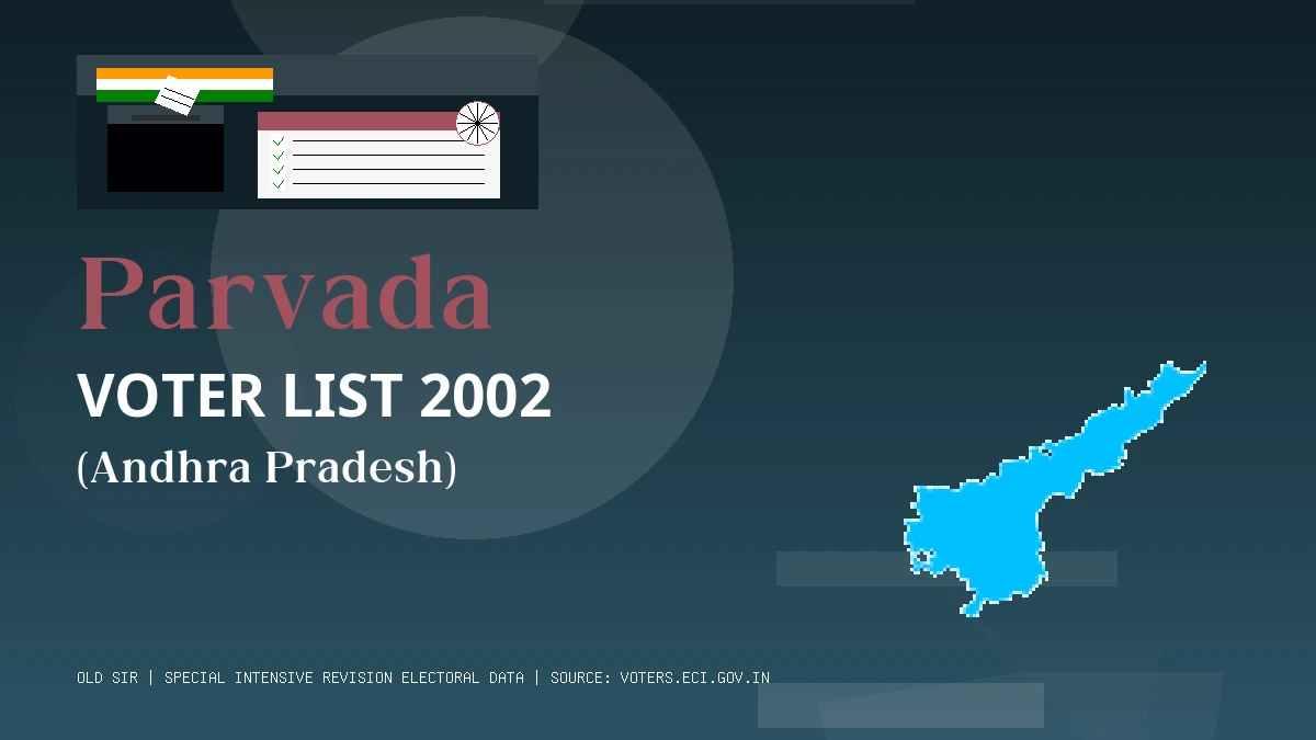 Parvada Voter List 2002 PDF Download Andhra Pradesh