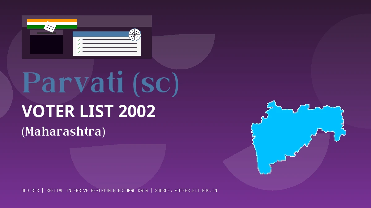 Parvati (sc) Voter List 2002 PDF Download Maharashtra