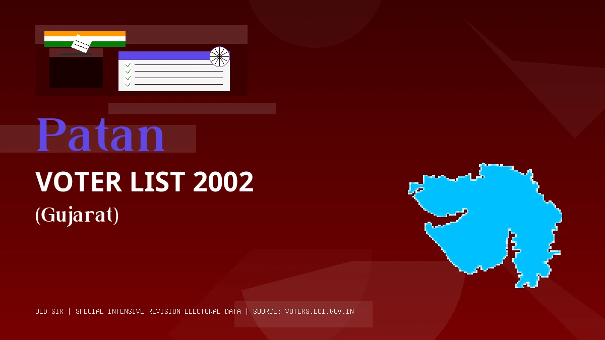 Patan Voter List 2002 PDF Download Gujarat