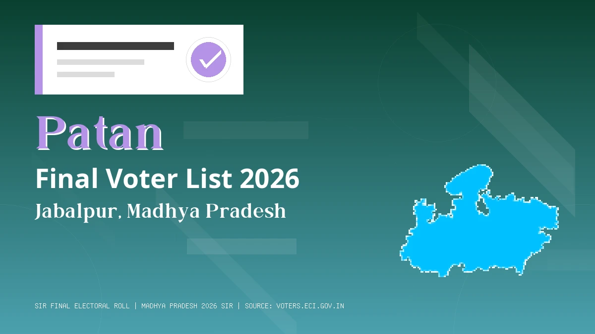 Patan Final Voter List 2026 Madhya Pradesh