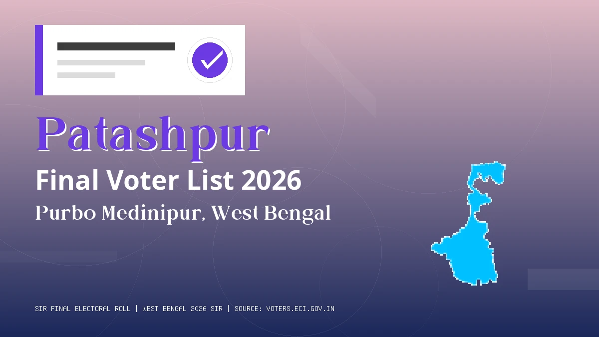 Patashpur Final Voter List 2026 West Bengal