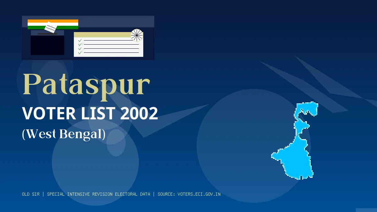 Pataspur Voter List 2002 PDF Download West Bengal