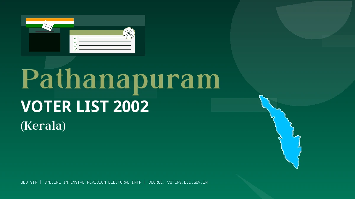 Pathanapuram Voter List 2002 PDF Download Kerala
