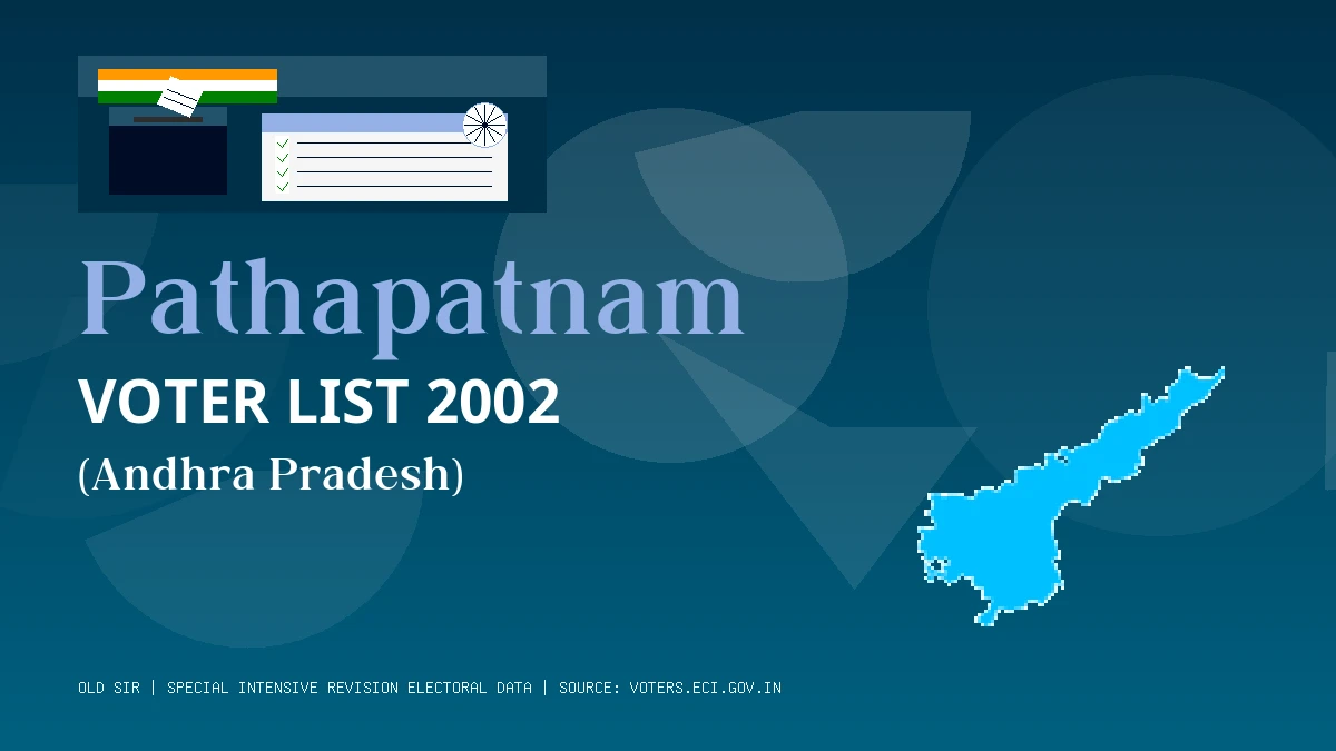 Pathapatnam Voter List 2002 PDF Download Andhra Pradesh