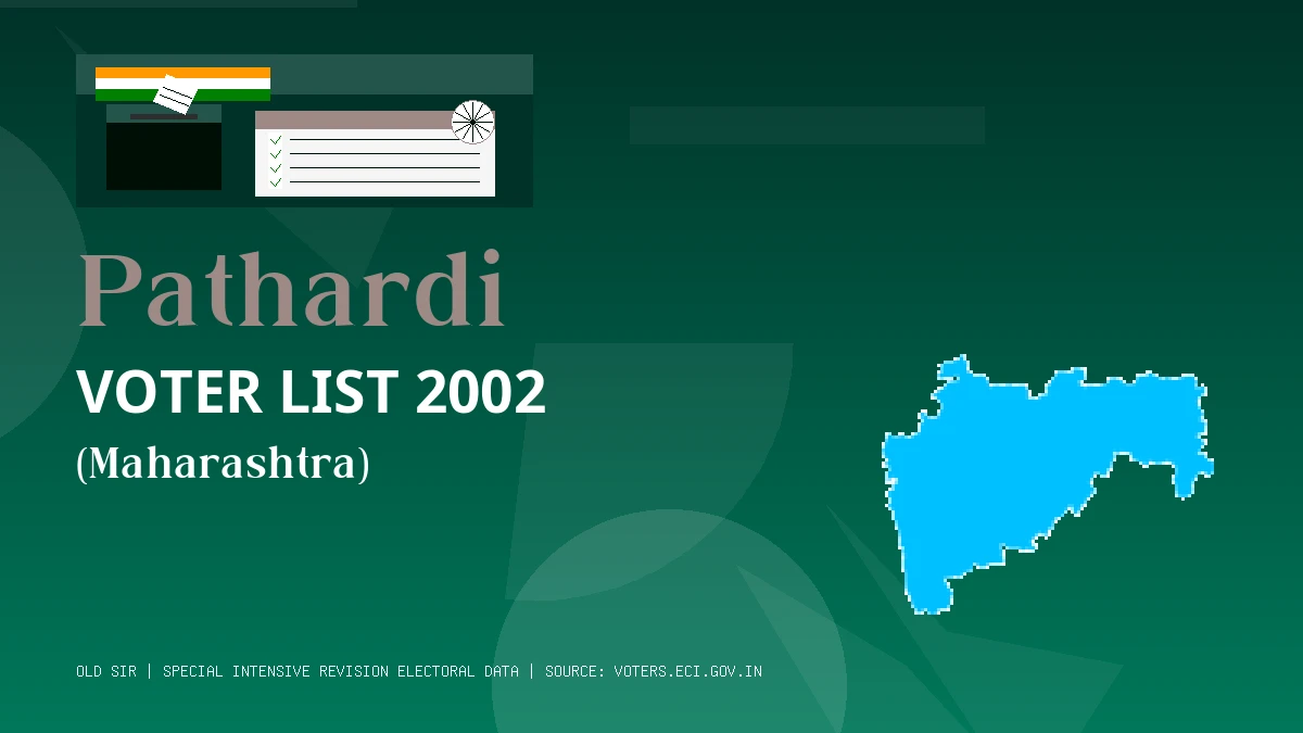 Pathardi Voter List 2002 PDF Download Maharashtra