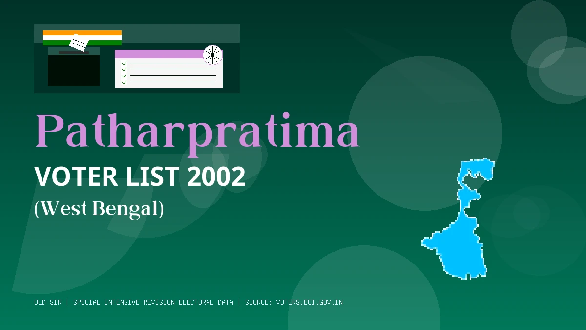 Patharpratima Voter List 2002 PDF Download West Bengal