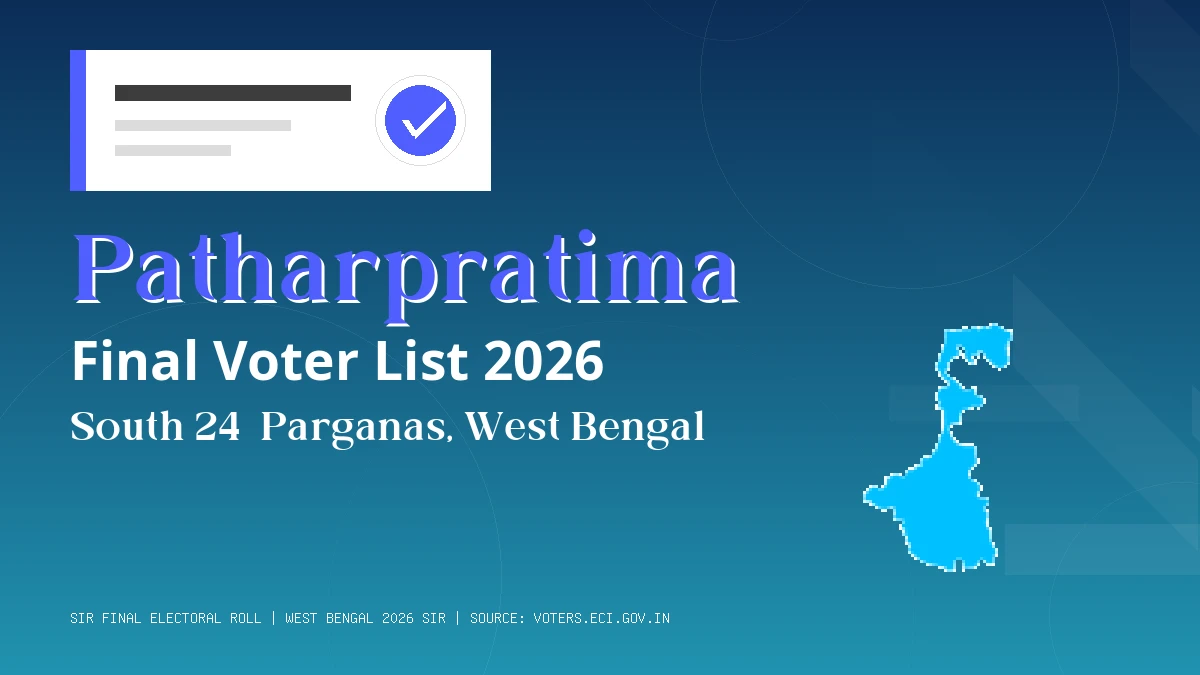 Patharpratima Final Voter List 2026 West Bengal