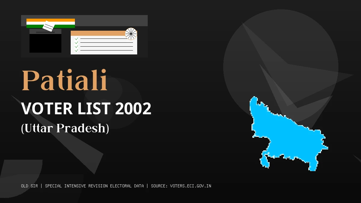Patiali Voter List 2002 PDF Download Uttar Pradesh