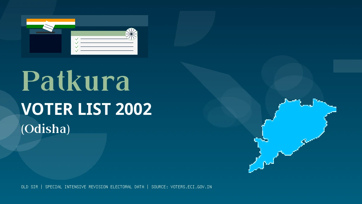 Patkura Voter List 2002 PDF Download Odisha