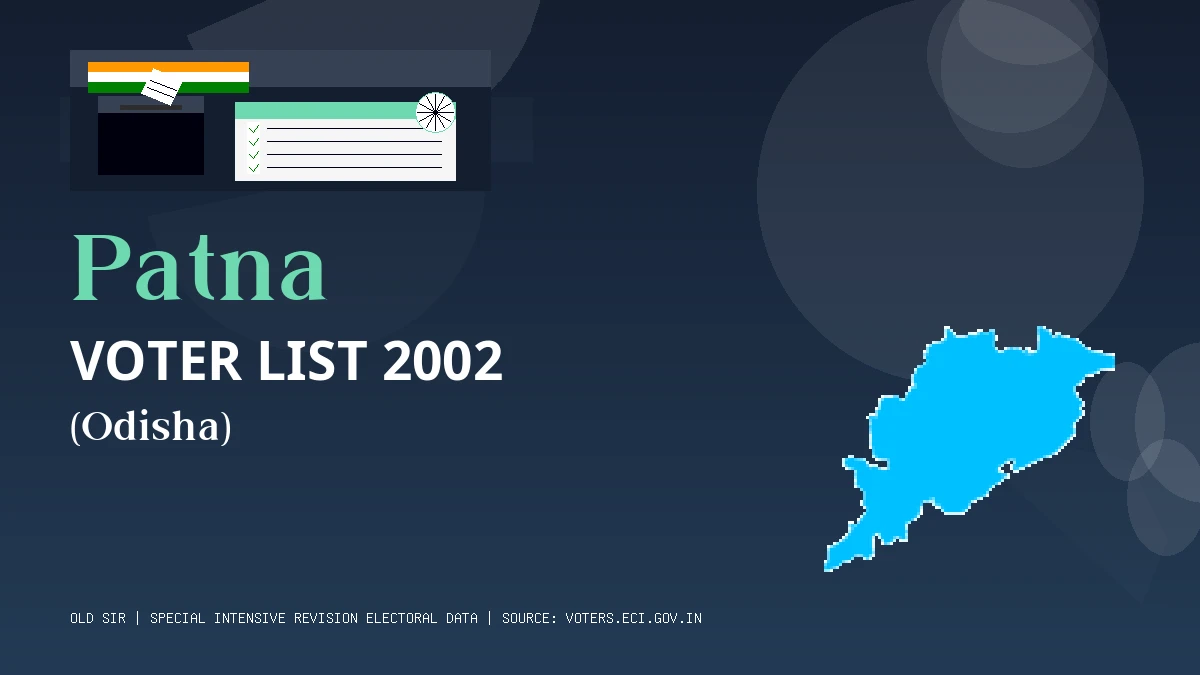 Patna Voter List 2002 PDF Download Odisha