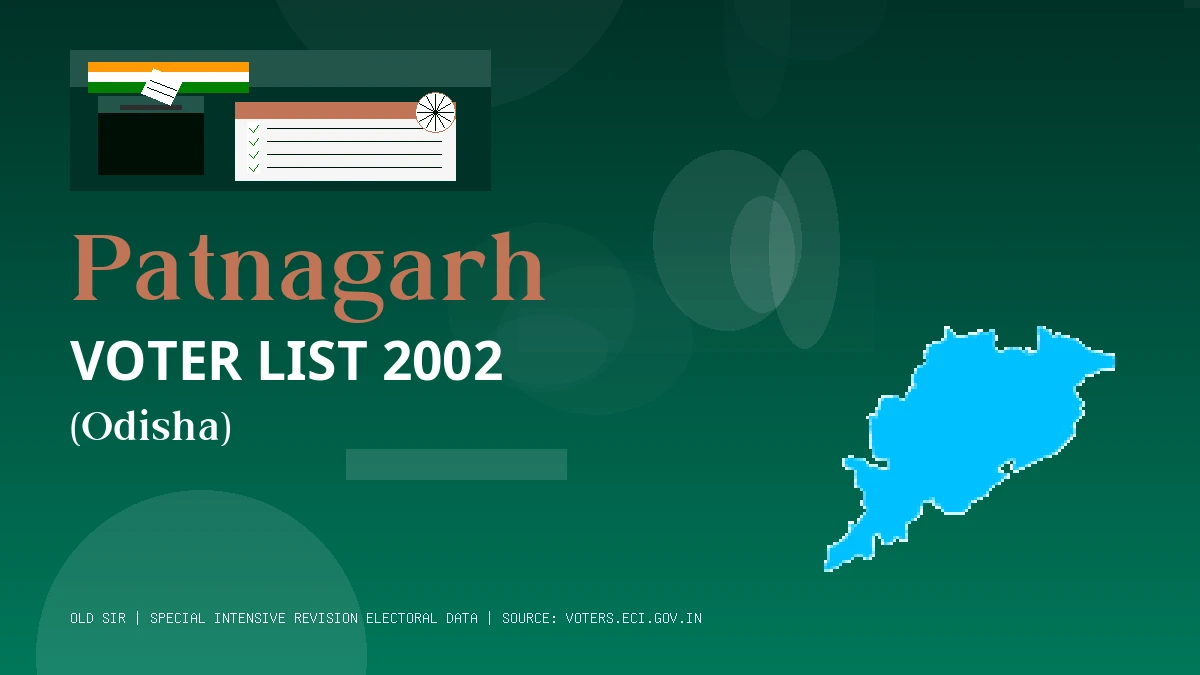 Patnagarh Voter List 2002 PDF Download Odisha