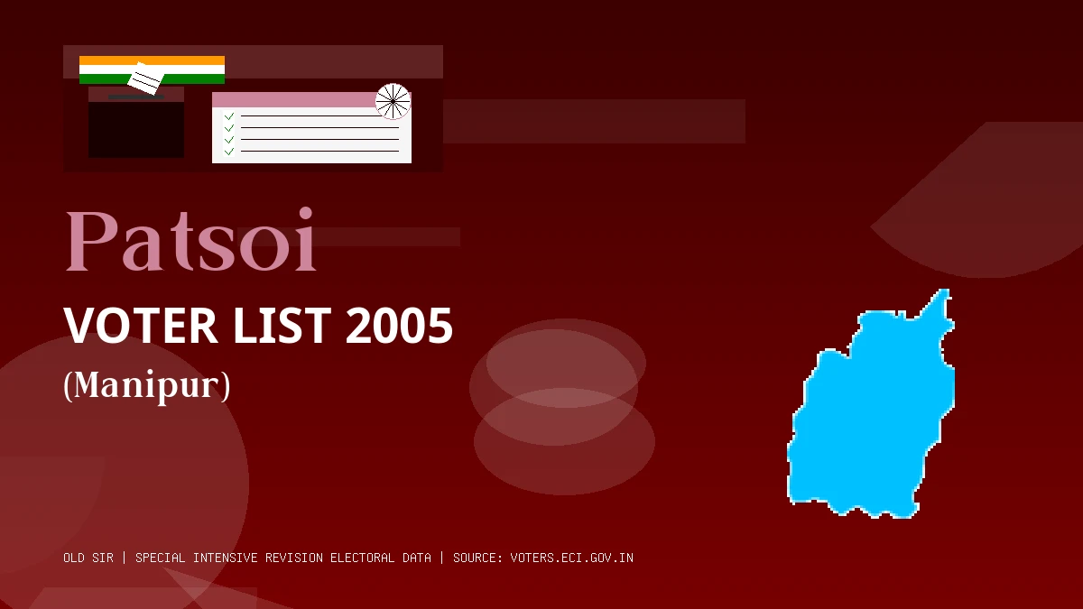 Patsoi Voter List 2005 PDF Download Manipur