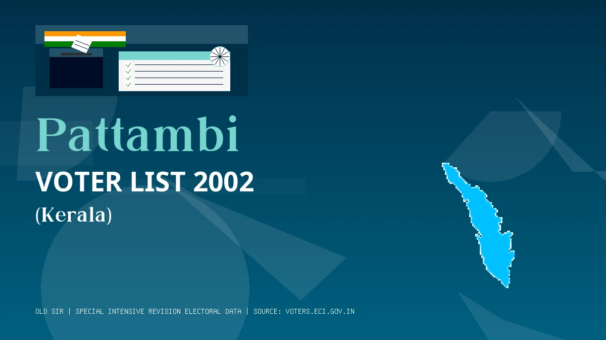 Pattambi Voter List 2002 PDF Download Kerala