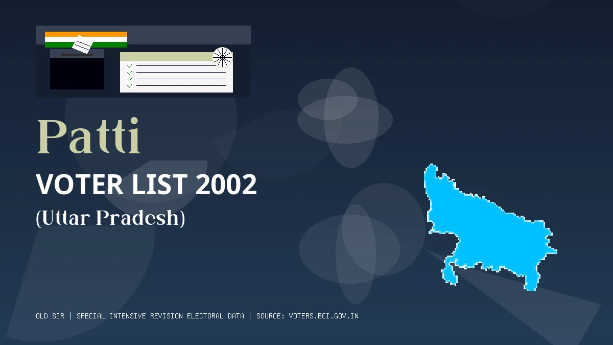 Patti Voter List 2002 PDF Download Uttar Pradesh