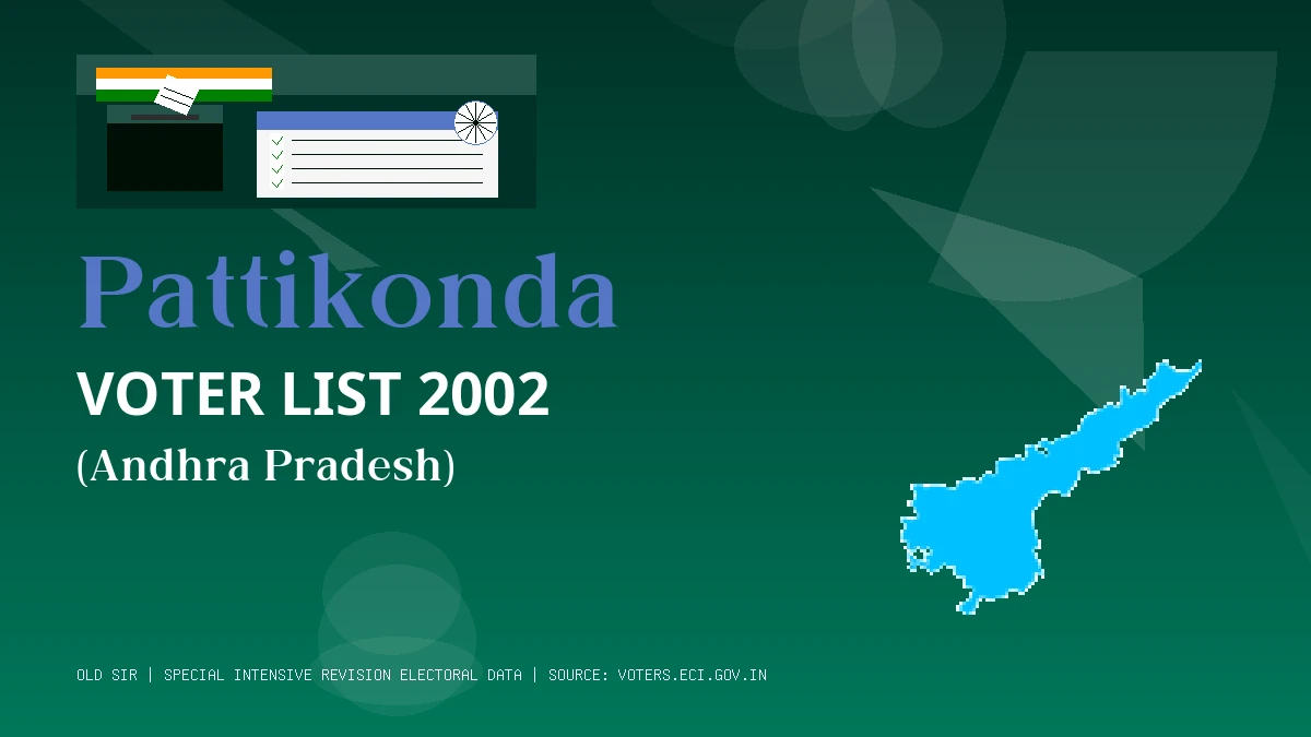 Pattikonda Voter List 2002 PDF Download Andhra Pradesh