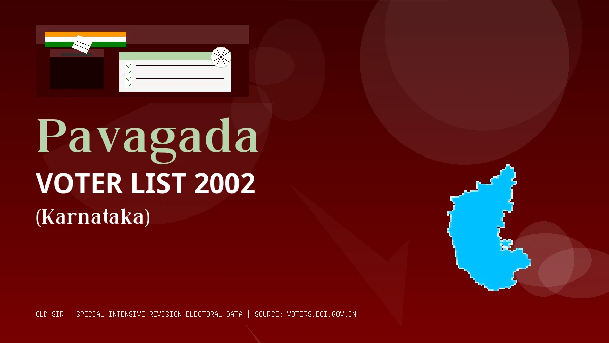 Pavagada Voter List 2002 PDF Download Karnataka