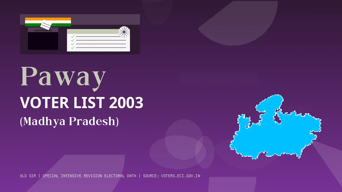 Paway Voter List 2003 PDF Download Madhya Pradesh