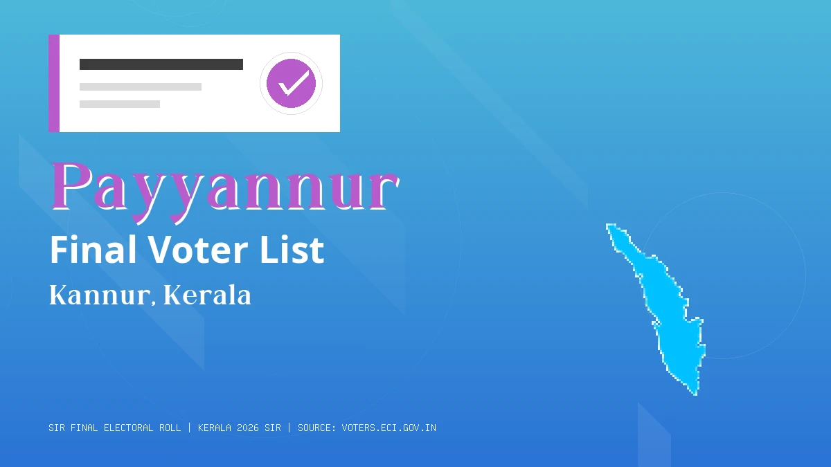 Payyannur Final Voter List Kerala