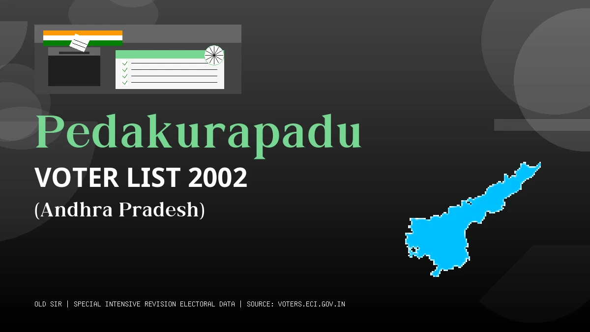 Pedakurapadu Voter List 2002 PDF Download Andhra Pradesh
