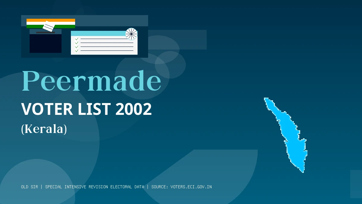 Peermade Voter List 2002 PDF Download Kerala
