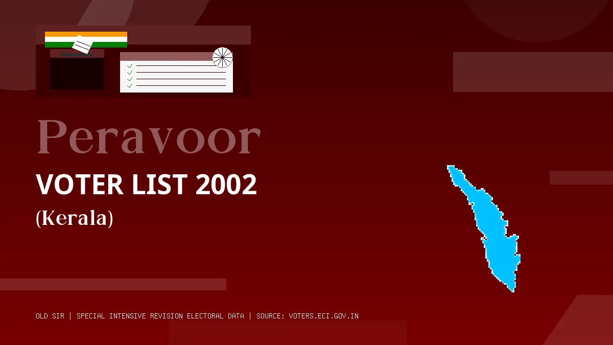 Peravoor Voter List 2002 PDF Download Kerala