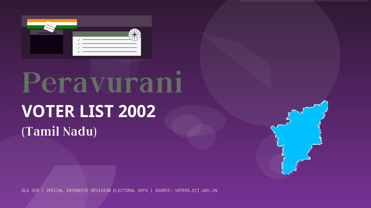Peravurani Voter List 2002 PDF Download Tamil Nadu