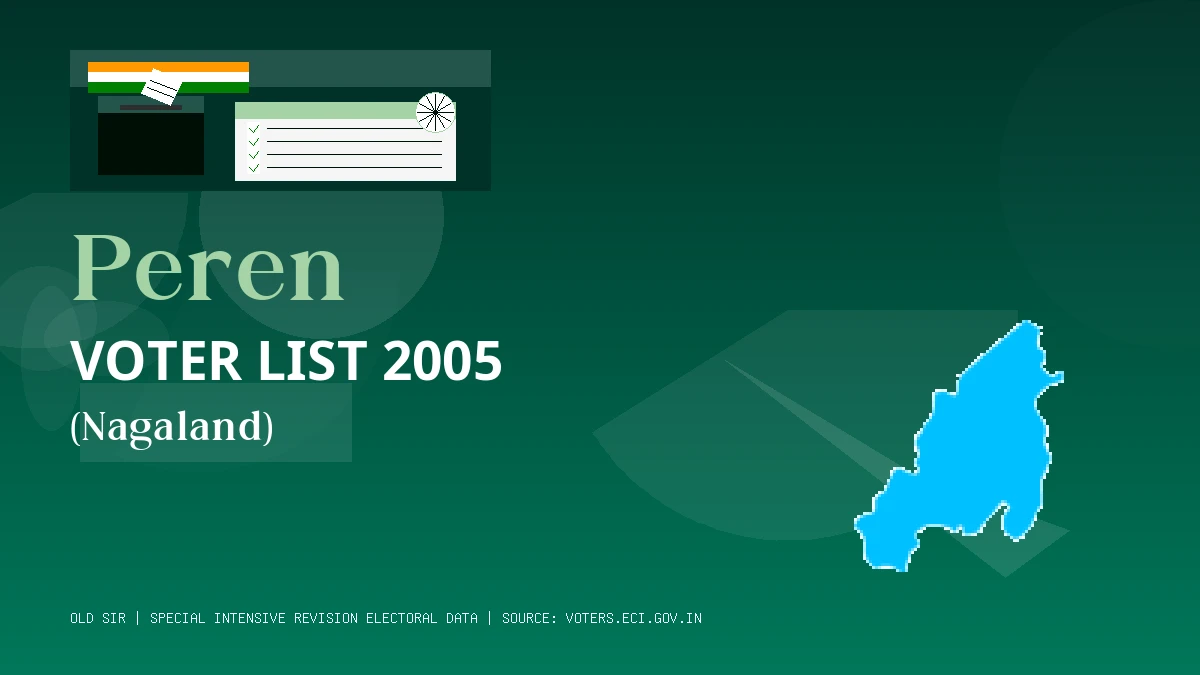 Peren Voter List 2005 PDF Download Nagaland