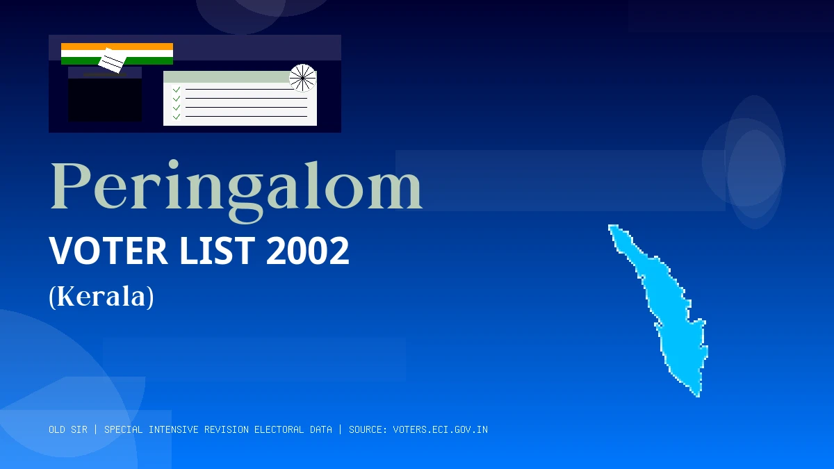Peringalom Voter List 2002 PDF Download Kerala
