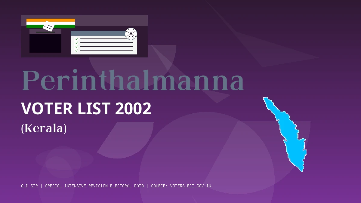 Perinthalmanna Voter List 2002 PDF Download Kerala