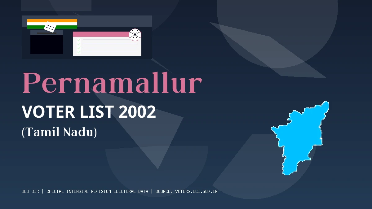 Pernamallur Voter List 2002 PDF Download Tamil Nadu