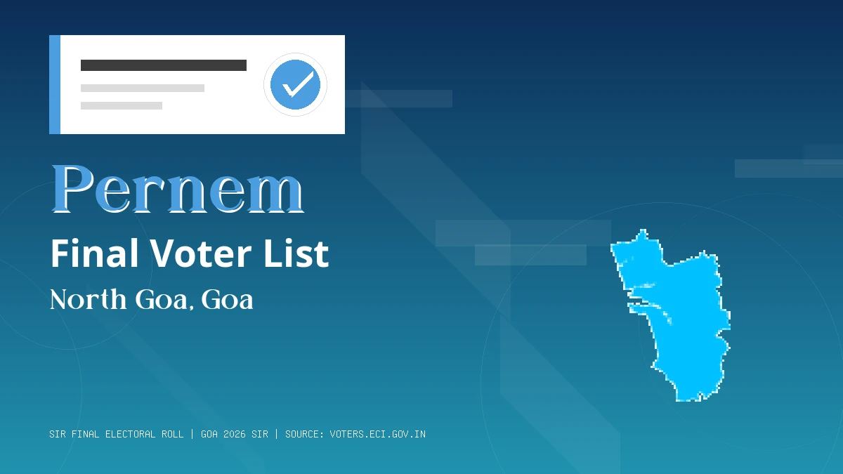 Pernem Final Voter List Goa