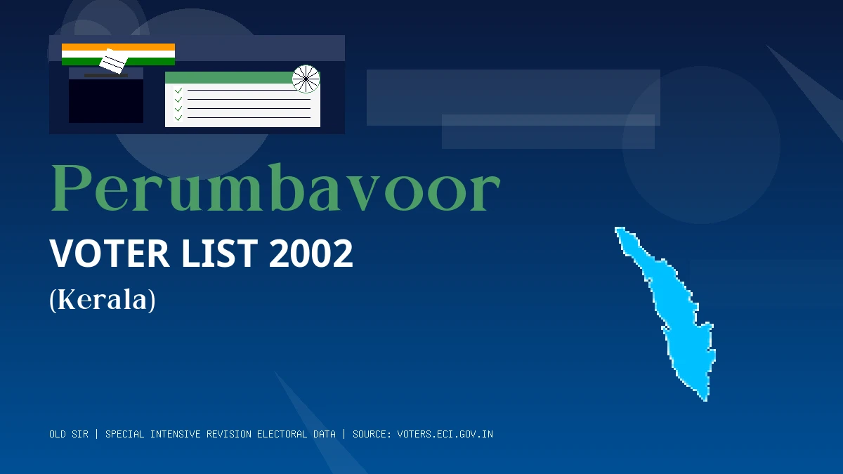 Perumbavoor Voter List 2002 PDF Download Kerala