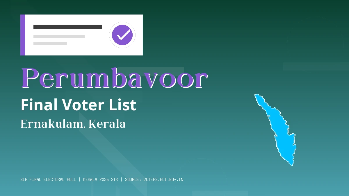 Perumbavoor Final Voter List Kerala