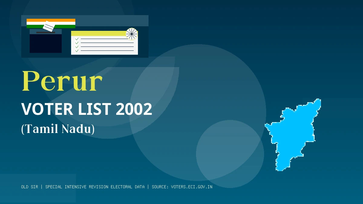 Perur Voter List 2002 PDF Download Tamil Nadu
