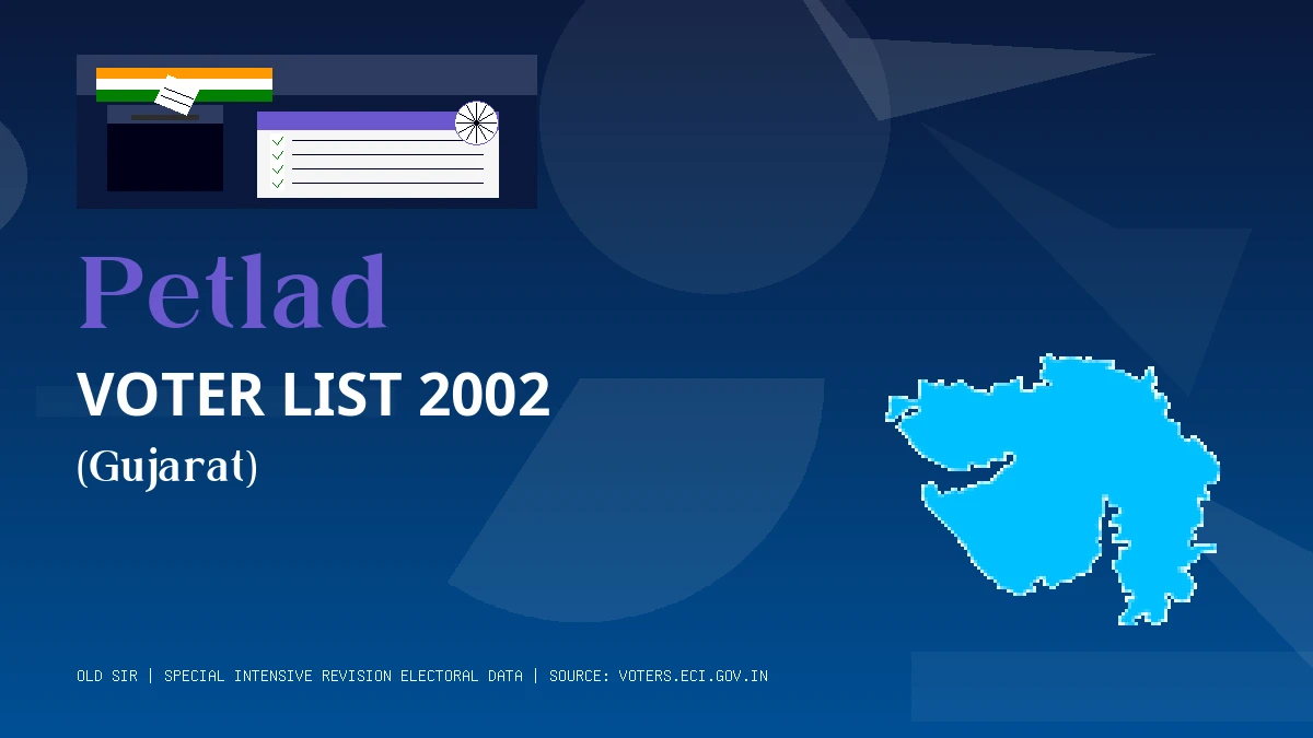 Petlad Voter List 2002 PDF Download Gujarat