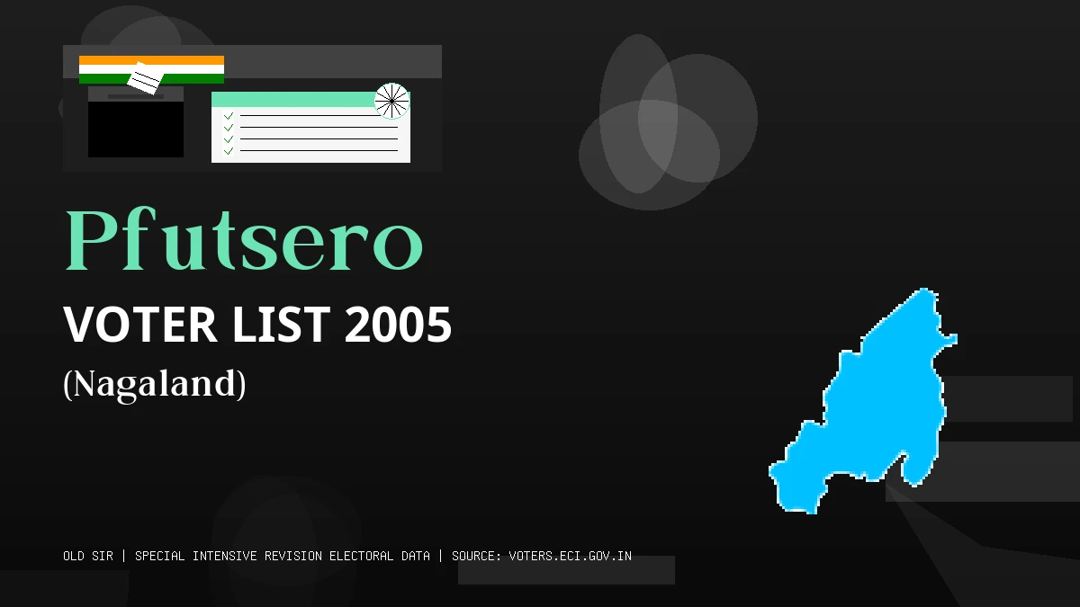 Pfutsero Voter List 2005 PDF Download Nagaland