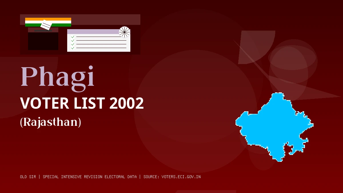 Phagi Voter List 2002 PDF Download Rajasthan