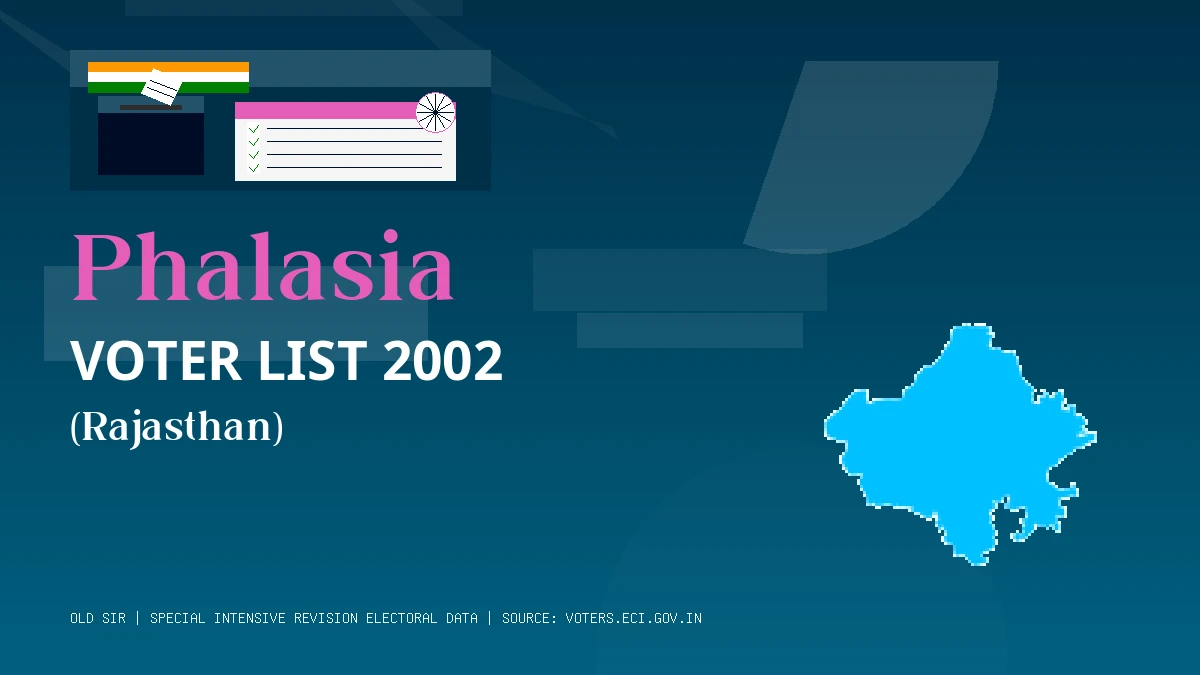 Phalasia Voter List 2002 PDF Download Rajasthan