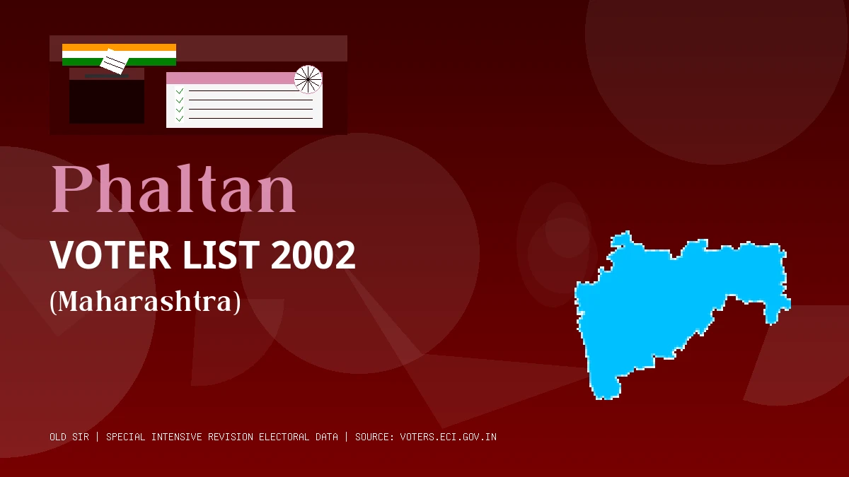 Phaltan Voter List 2002 PDF Download Maharashtra