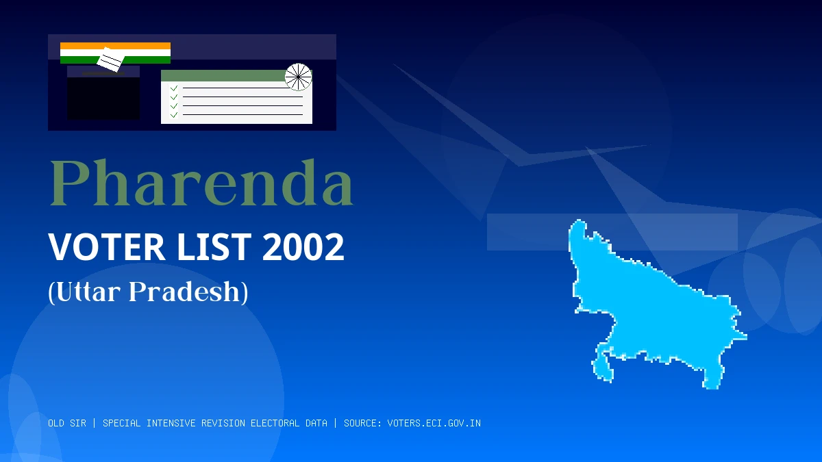 Pharenda Voter List 2002 PDF Download Uttar Pradesh