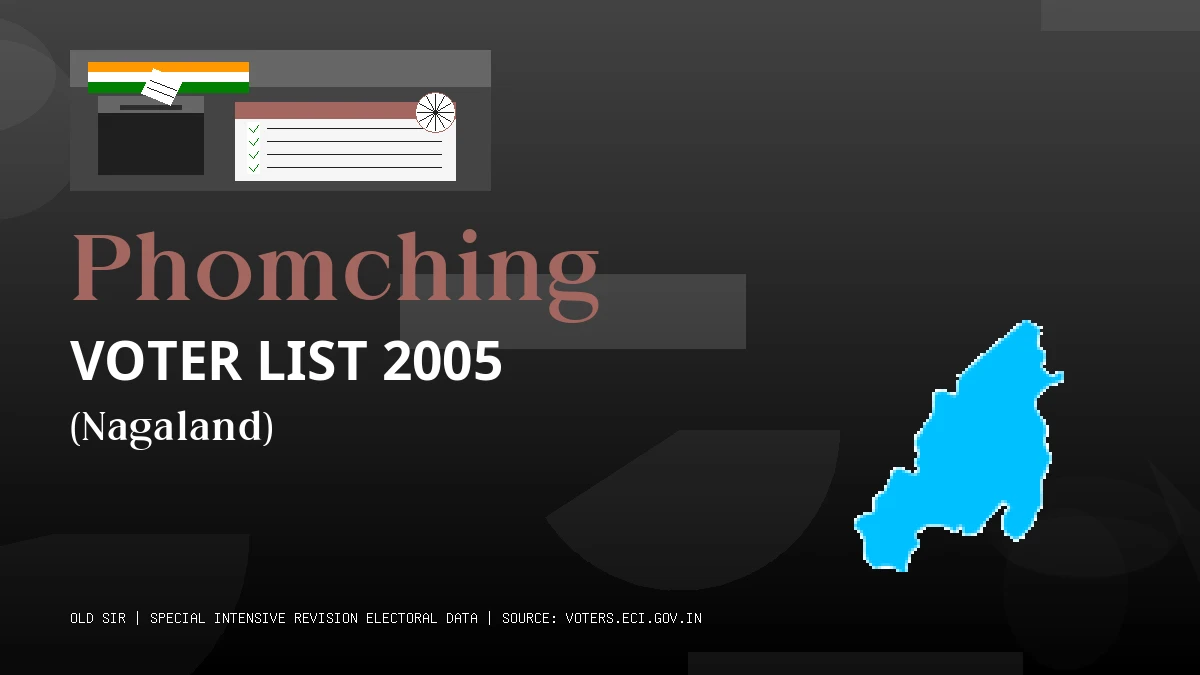 Phomching Voter List 2005 PDF Download Nagaland