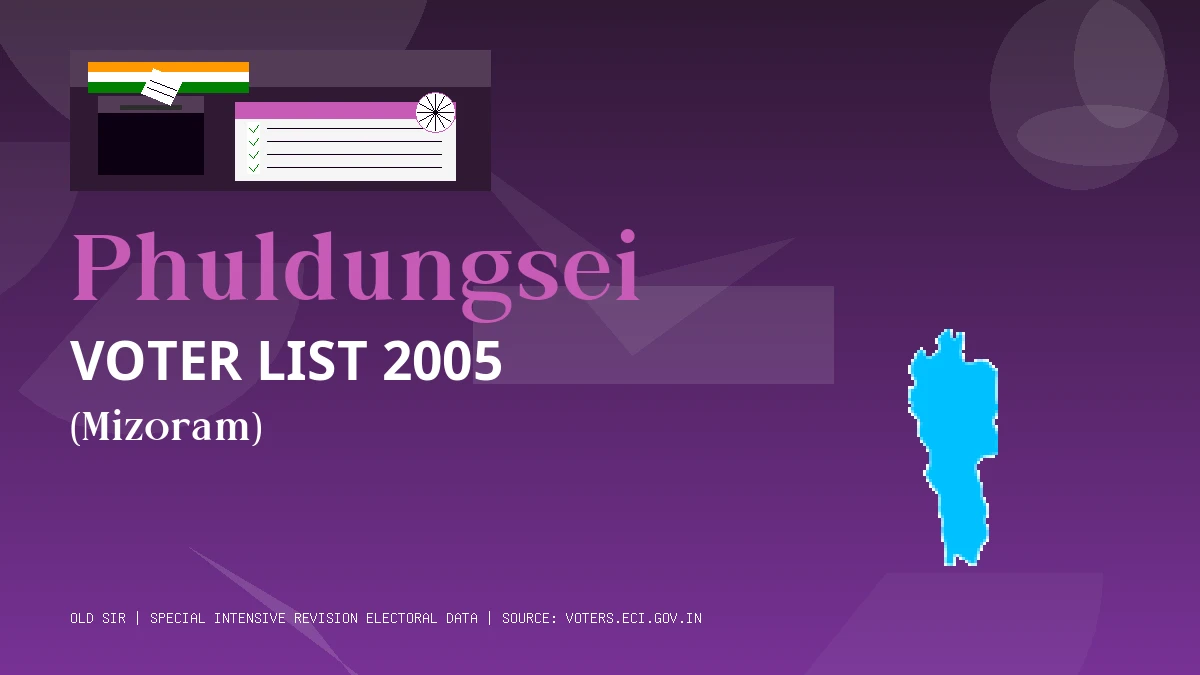 Phuldungsei Voter List 2005 PDF Download Mizoram